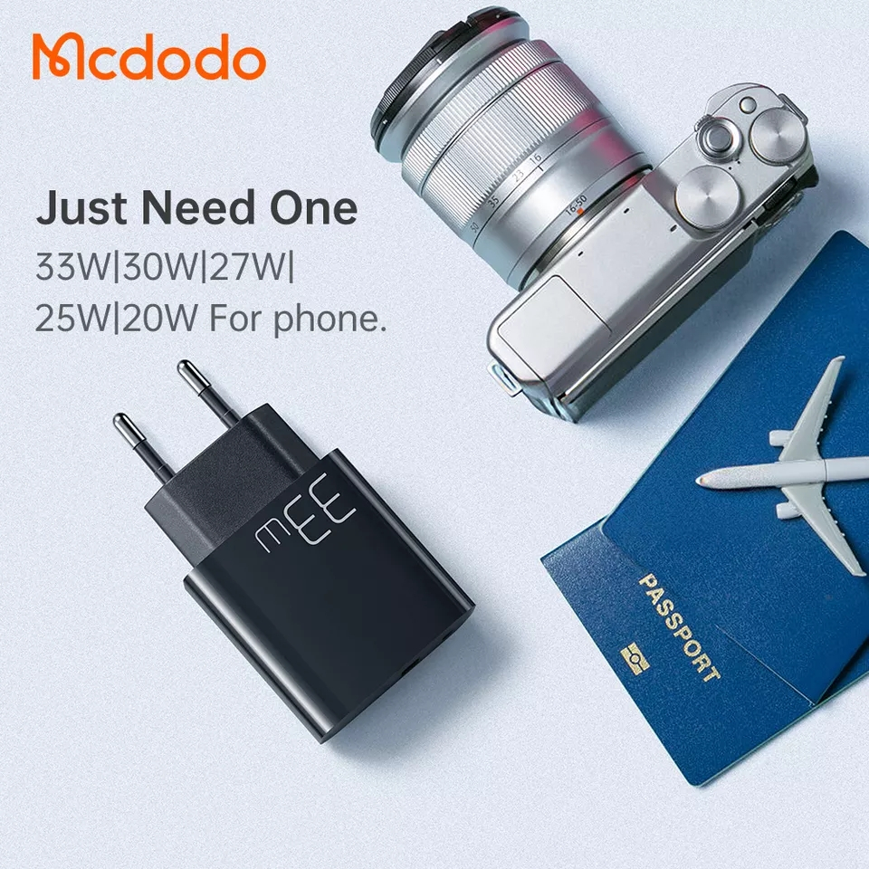 McDodo CH-0921 USB+USB-C Väggladdare, PD, QC3.0, 33W