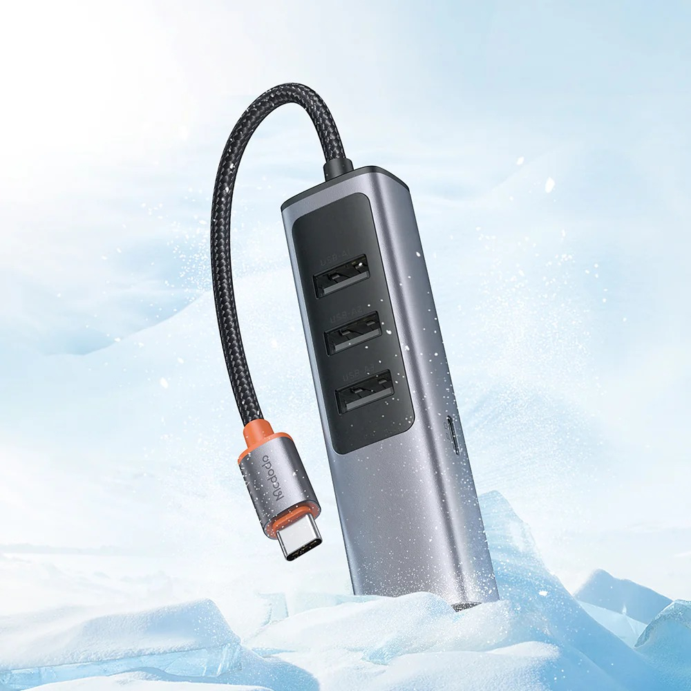 McDodo HU-112 USB-C hubb, 4xUSB3.0+USB-C, PD, 100W