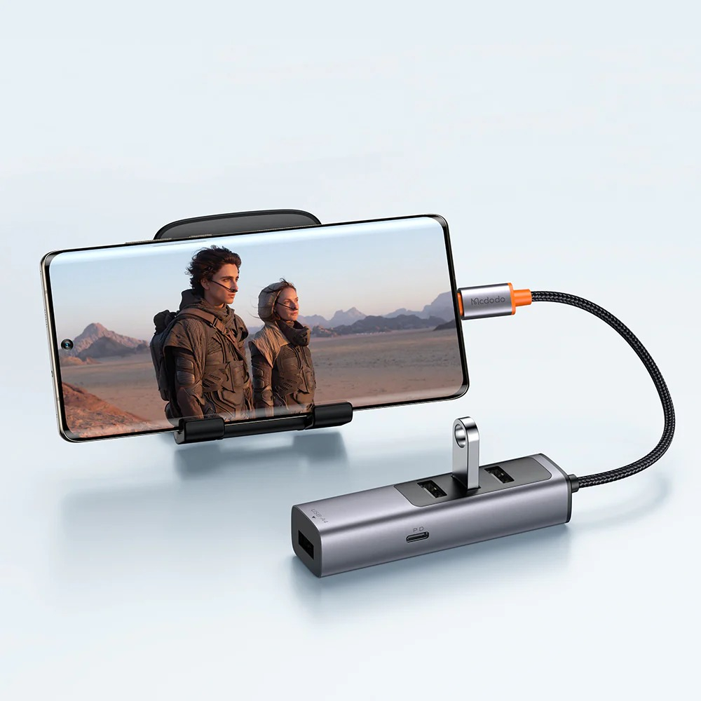 McDodo HU-112 USB-C hubb, 4xUSB3.0+USB-C, PD, 100W