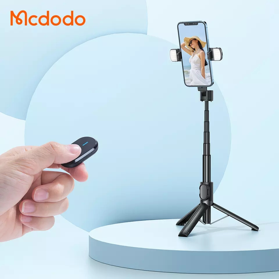 McDodo SS-1771 Selfie-pinne med tripod och lampor, 1140mm