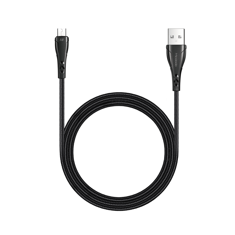 McDodo CA-745 MicroUSB-kabel, QC4.0, 2.4A, 0.2m, svart