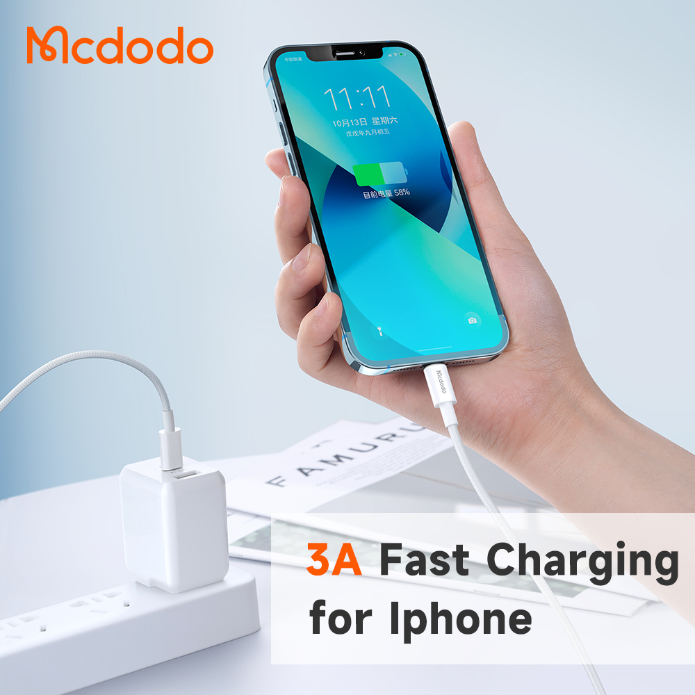 McDodo CA-276 USB-C till Lightning kabel, PD, 36W, 1.2m, vit