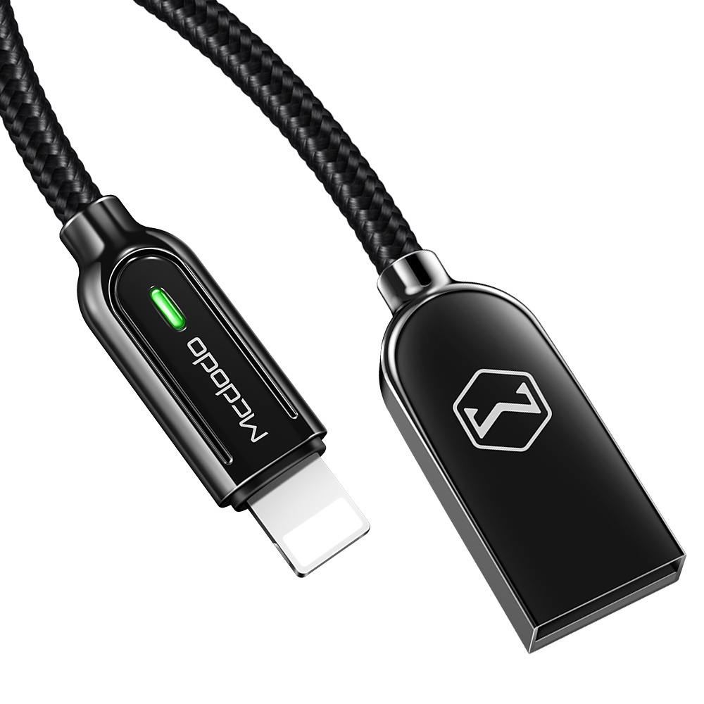 McDodo CA-5261 Lightning-kabel, Auto Disconnect, 1.2m, svart