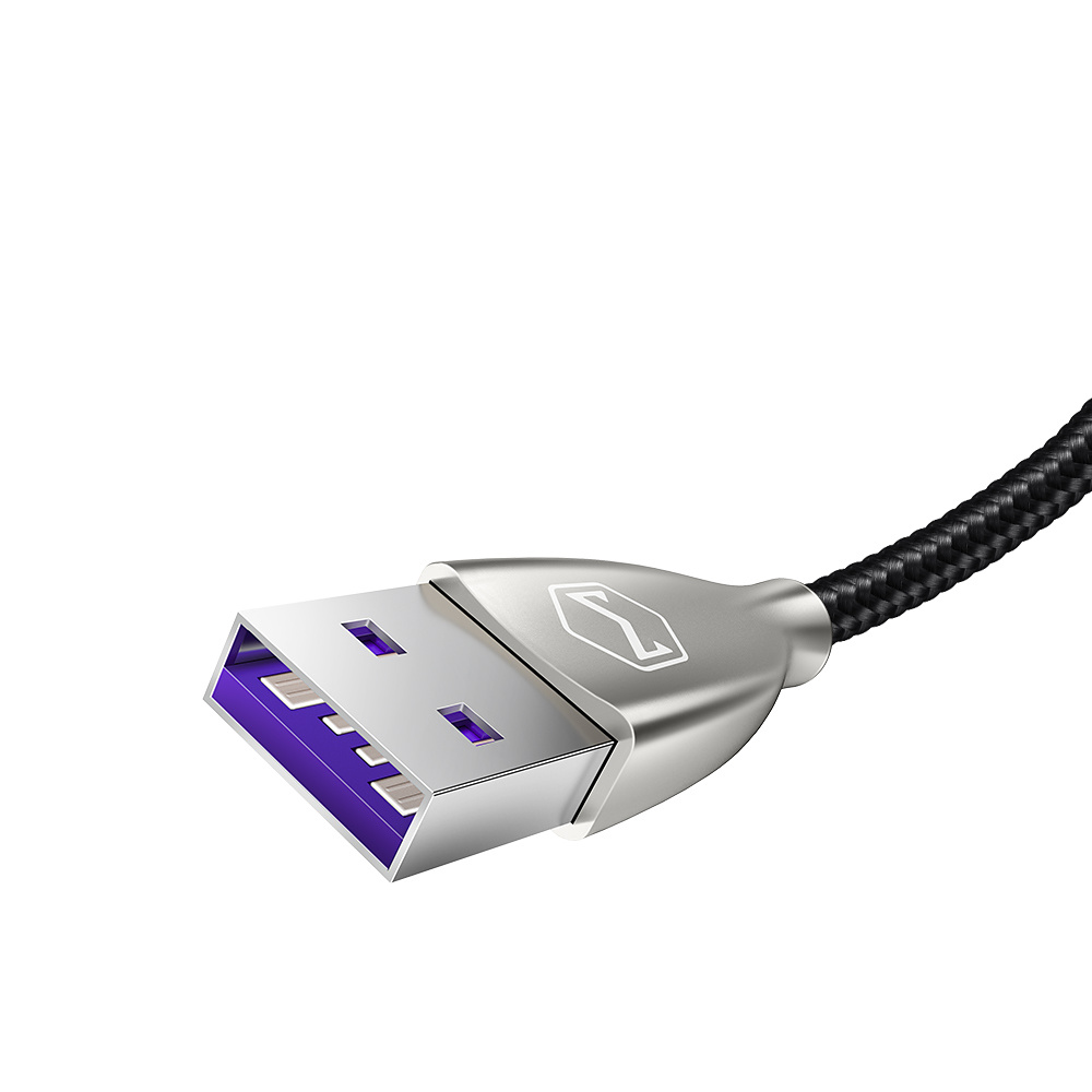 McDodo Excellence USB-C-kabel, LED, 5A, 1.5m. svart
