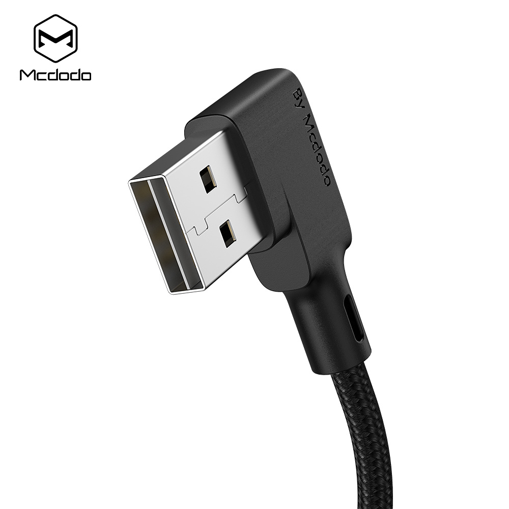 McDodo CA-7310 USB-C kabel med LED, QC 4.0, 1.8m, svart