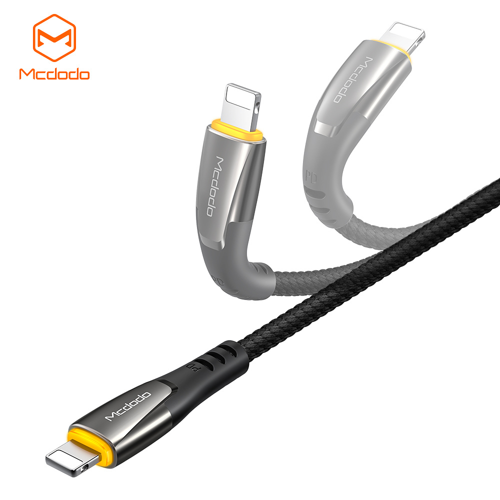 McDodo CA-7651 USB-C till Lightning kabel, LED, PD, 36W, 1.8m