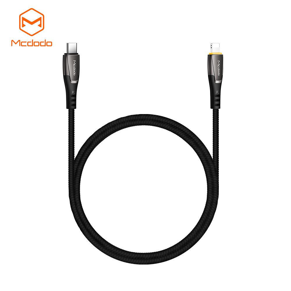 McDodo CA-7651 USB-C till Lightning kabel, LED, PD, 36W, 1.8m