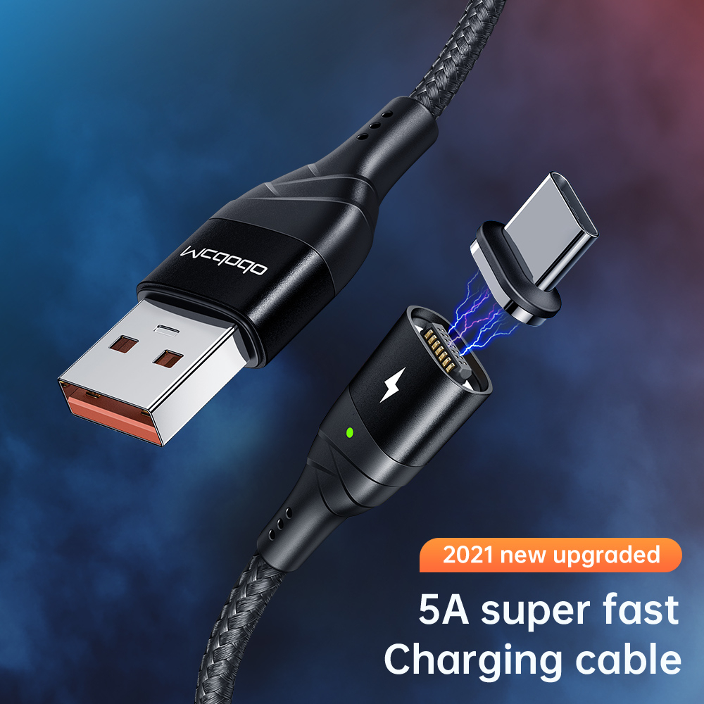 McDodo CA-886 Magnetisk USB-C kabel, FastCharge, 5A, 1.2m, svart