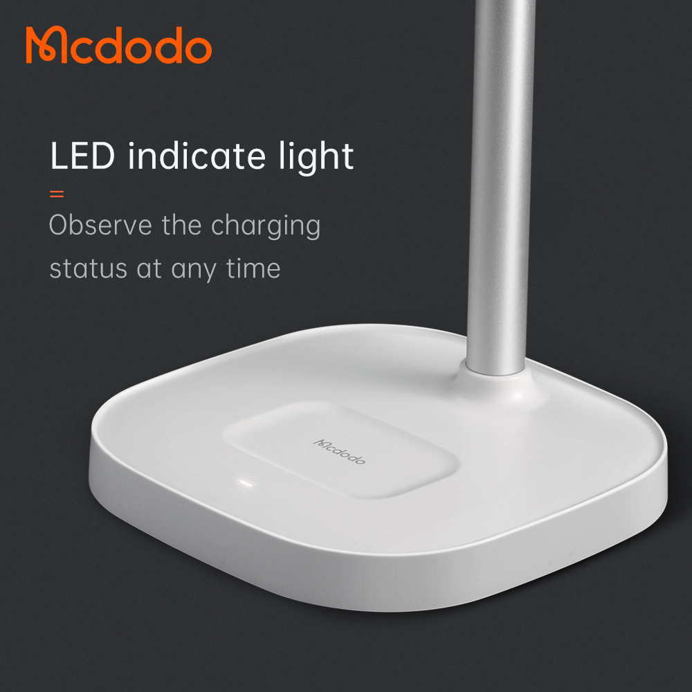 McDodo CH-053 2-i-1 mobilställ med trådlös laddare, 20W, vit