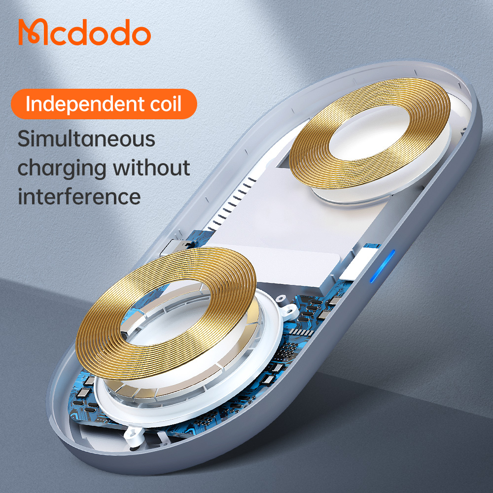 McDodo CH-7061 3-i-1 trådlös laddare, 15W, svart