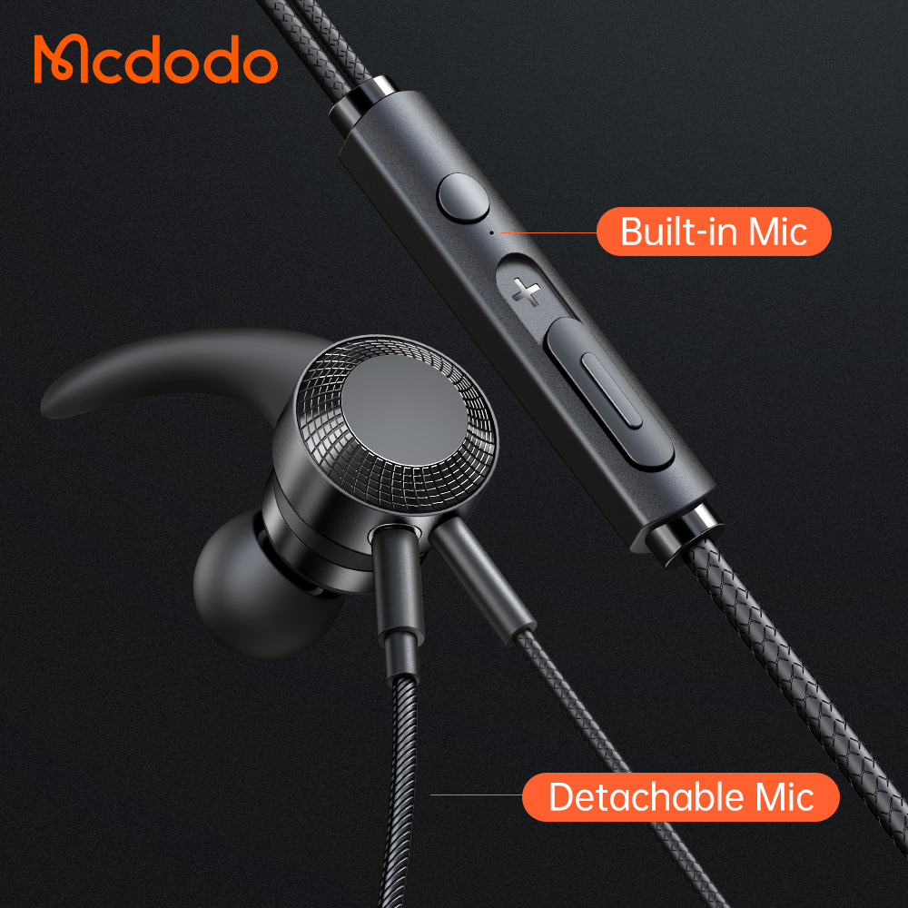 McDodo HP-1330 3.5mm In Ear gaminghörlurar, 2 mikrofoner, 1.2m