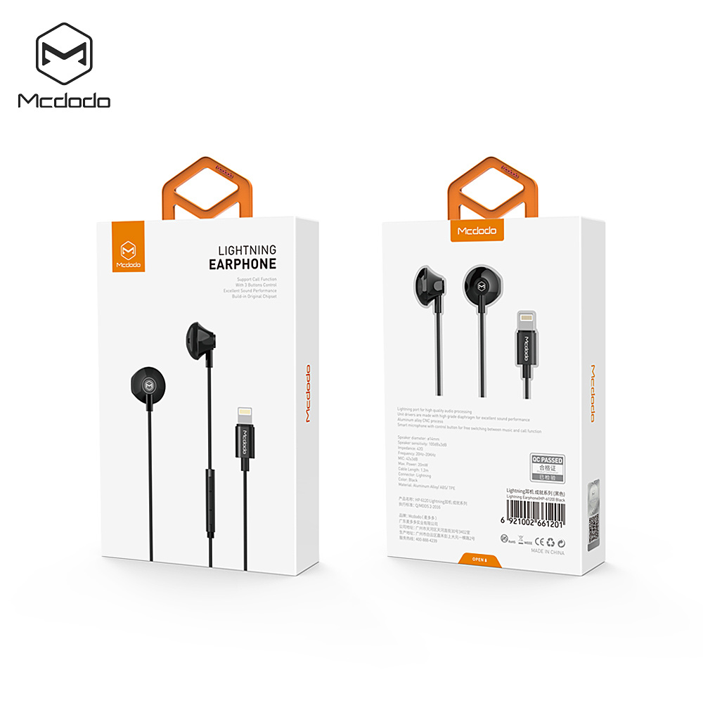 Mcdodo In-Ear hörlurar med lightning-kontakt och mikrofon