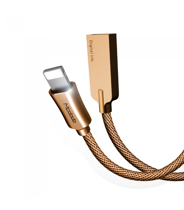 McDodo CA-3920 Knight Lightning-kabel, 2.4A, 1.2m, guld