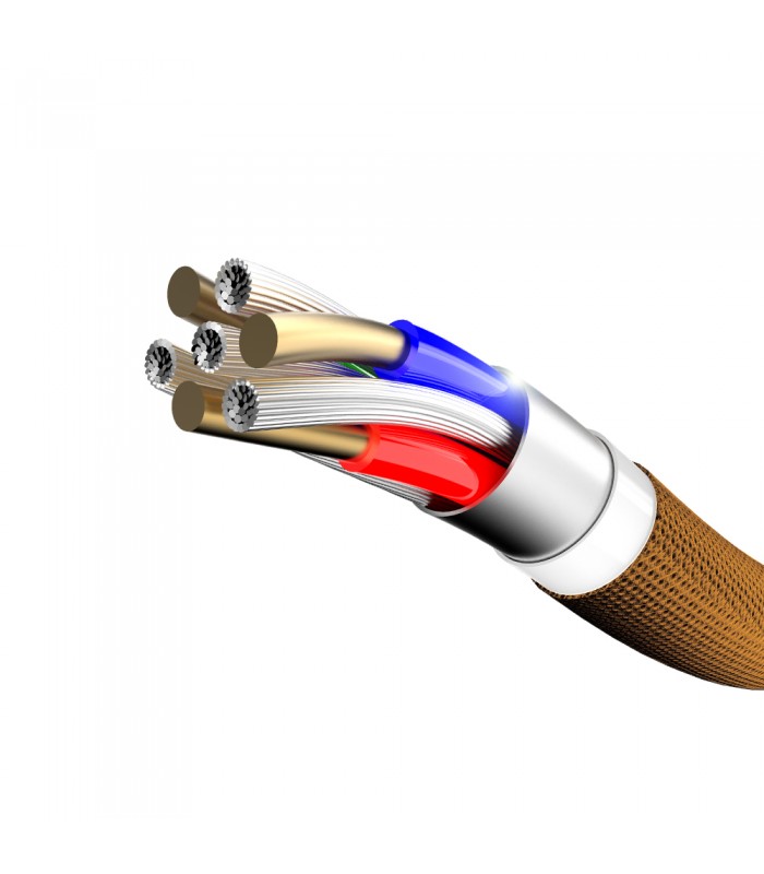 McDodo CA-3920 Knight Lightning-kabel, 2.4A, 1.2m, guld