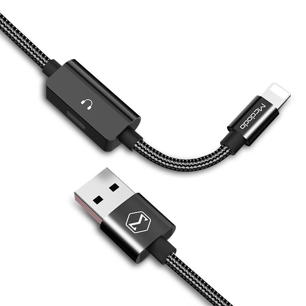 Mcdodo Lightning kabel 2 in 1, 1.2m, svart