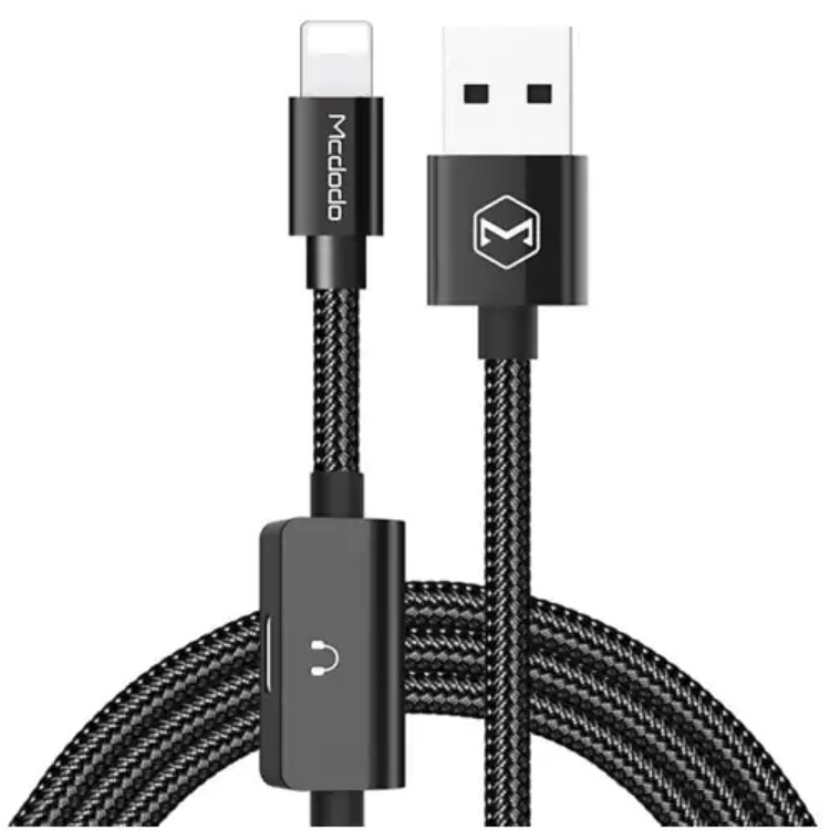 Mcdodo Lightning kabel 2 in 1, 1.2m, svart