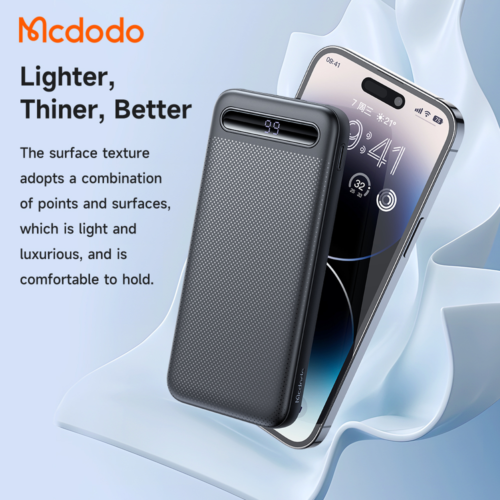 McDodo MC-4422 powerbank med display, 10 000mAh