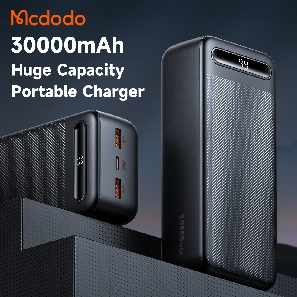 McDodo MC-4442 powerbank med display, 30.000mAh