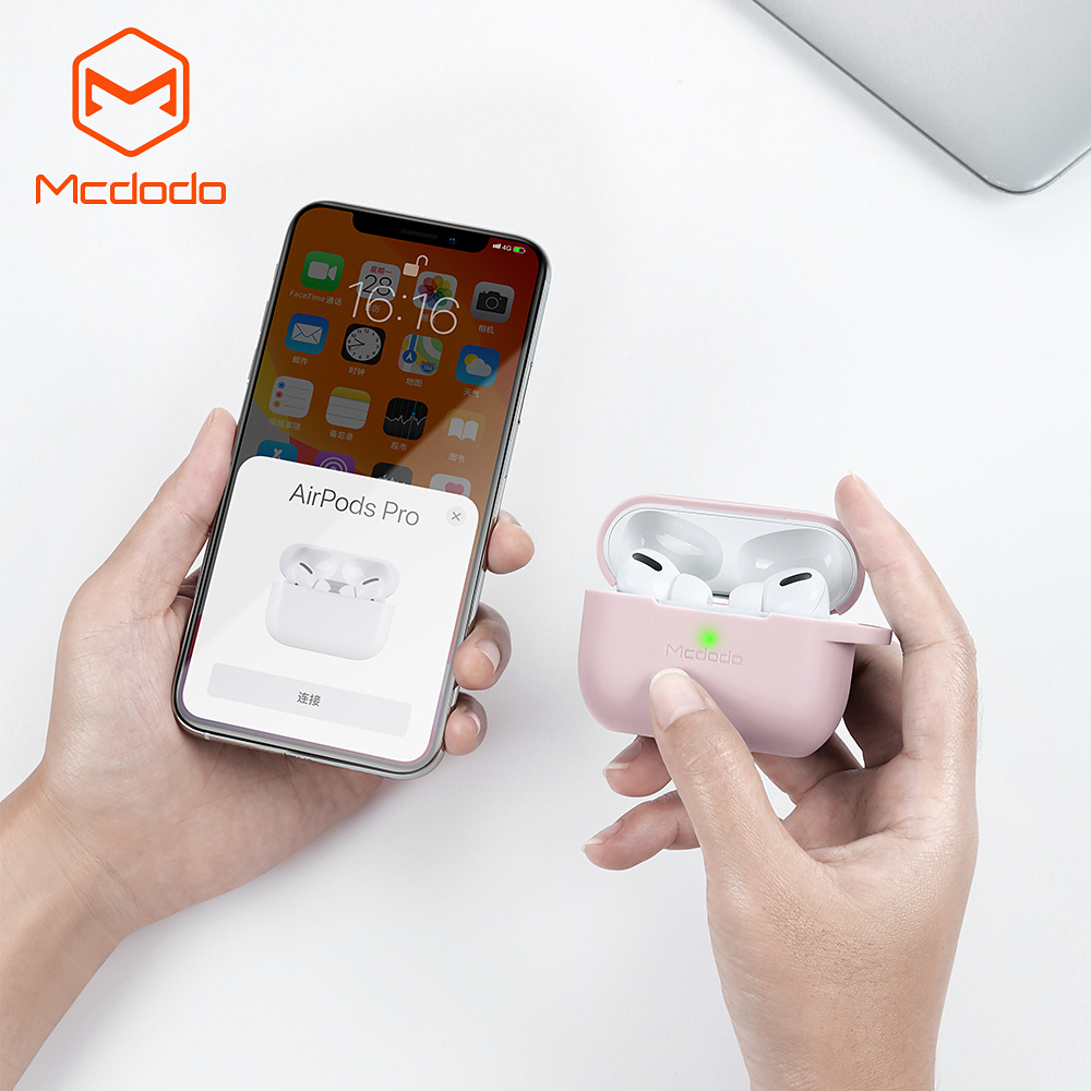 Mcdodo PC-7602 Airpods skyddsfodral, LED, rosa
