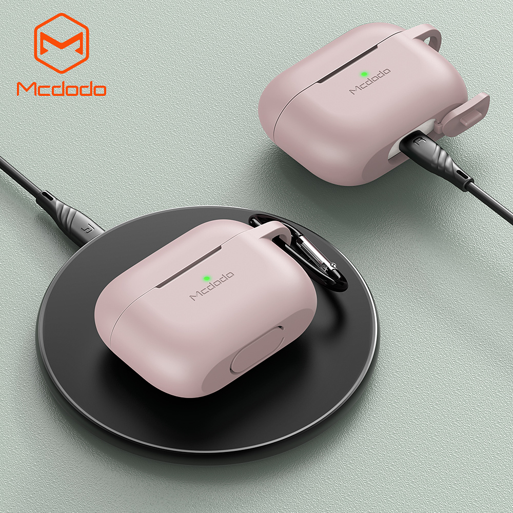 Mcdodo PC-7602 Airpods skyddsfodral, LED, rosa