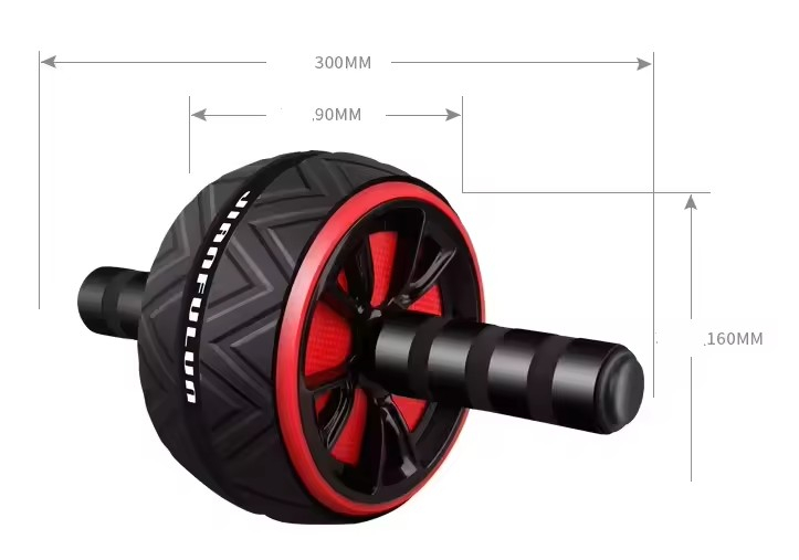 Muscle Roller maghjul med matta, 30x16cm