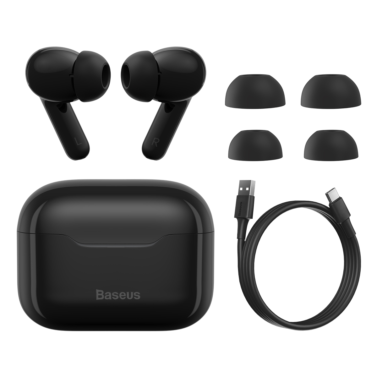 Baseus NGS1-01 S1 TWS trådlösa In Ear-hörlurar, svart