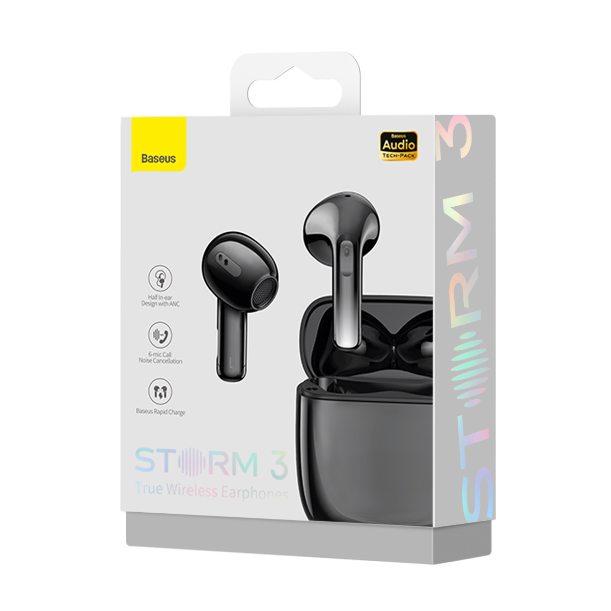 Baseus NGTW140101 Storm 3 TWS Trådlösa In Ear-hörlurar, svart