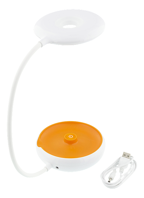 Nordic Home Culture, 2-i-1 LED bordslampa, USB, vit