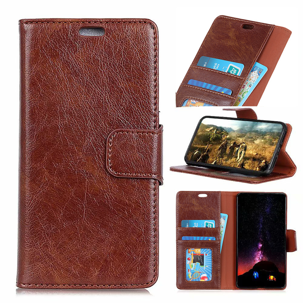Plånboksfodral med ställ, Samsung Galaxy S10 Plus, brun