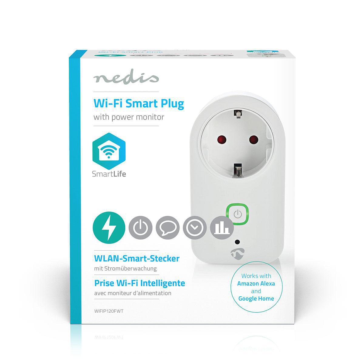 Nedis smart plugg, WiFi - Strömmonitor 16A