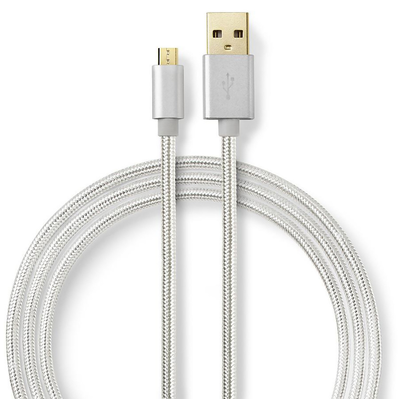 Nedis USB 2.0-kabel, USB-A till Micro-USB, 1m