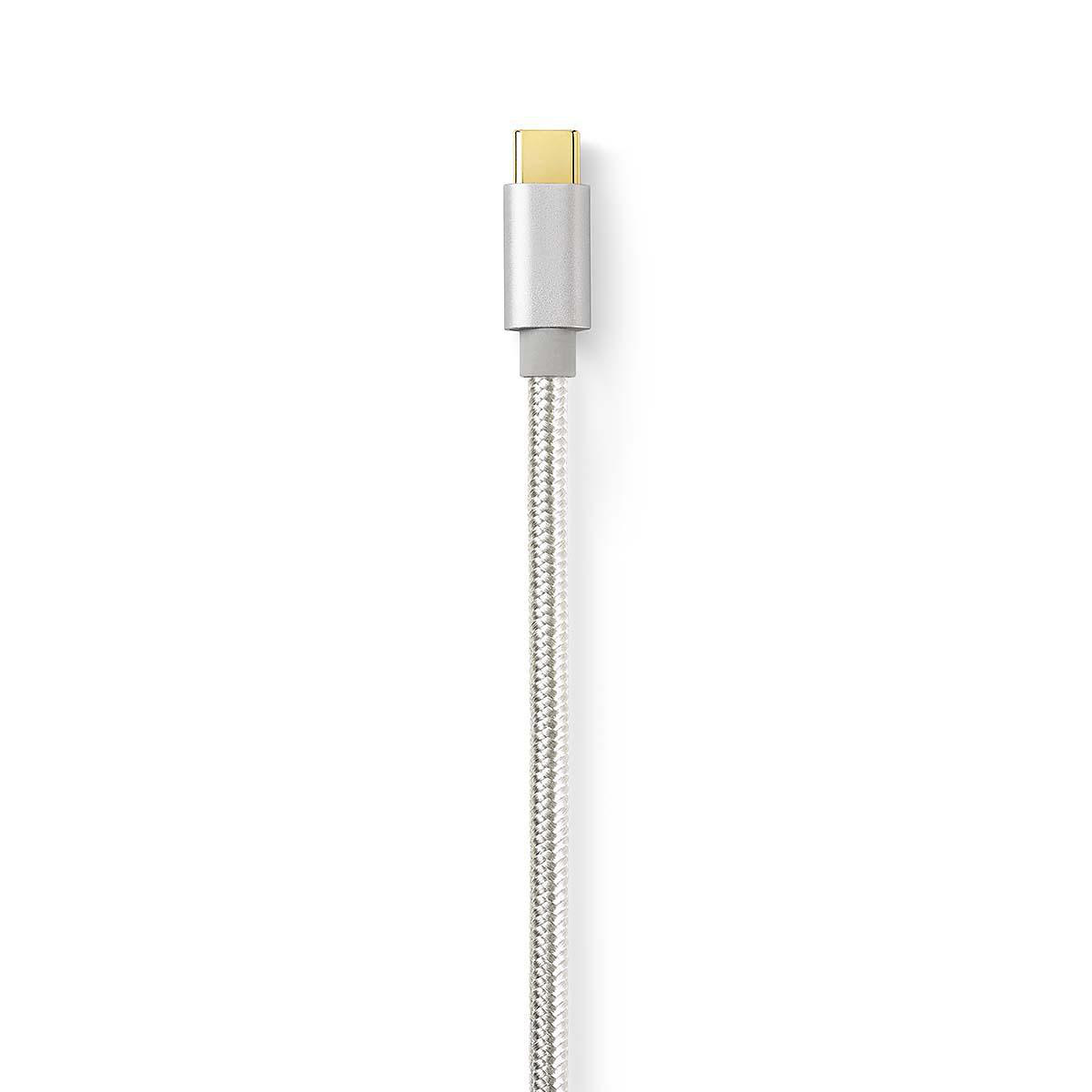 Nedis slitstark USB-A till USB-C kabel, 1m