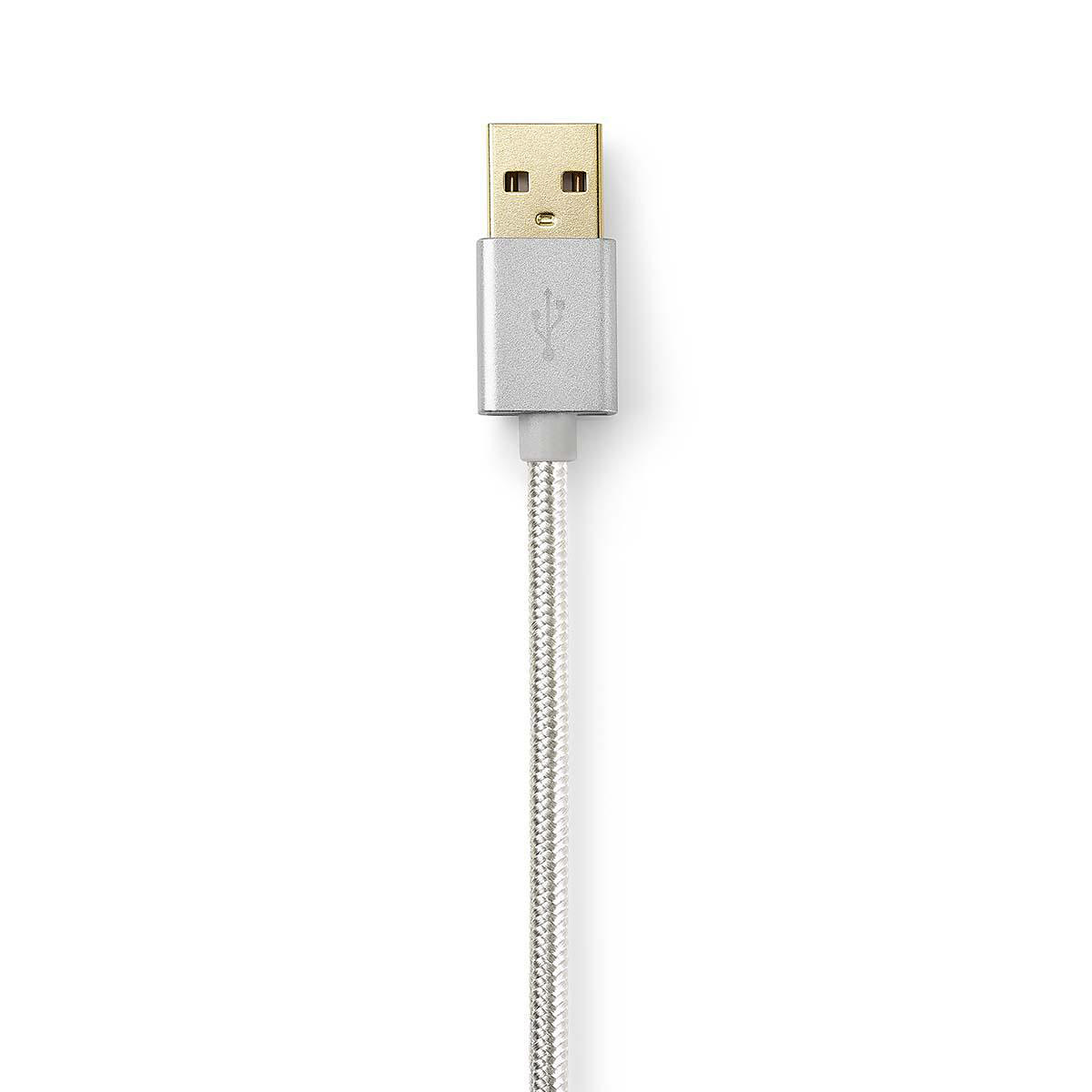 Nedis slitstark USB-A till USB-C kabel, 1m