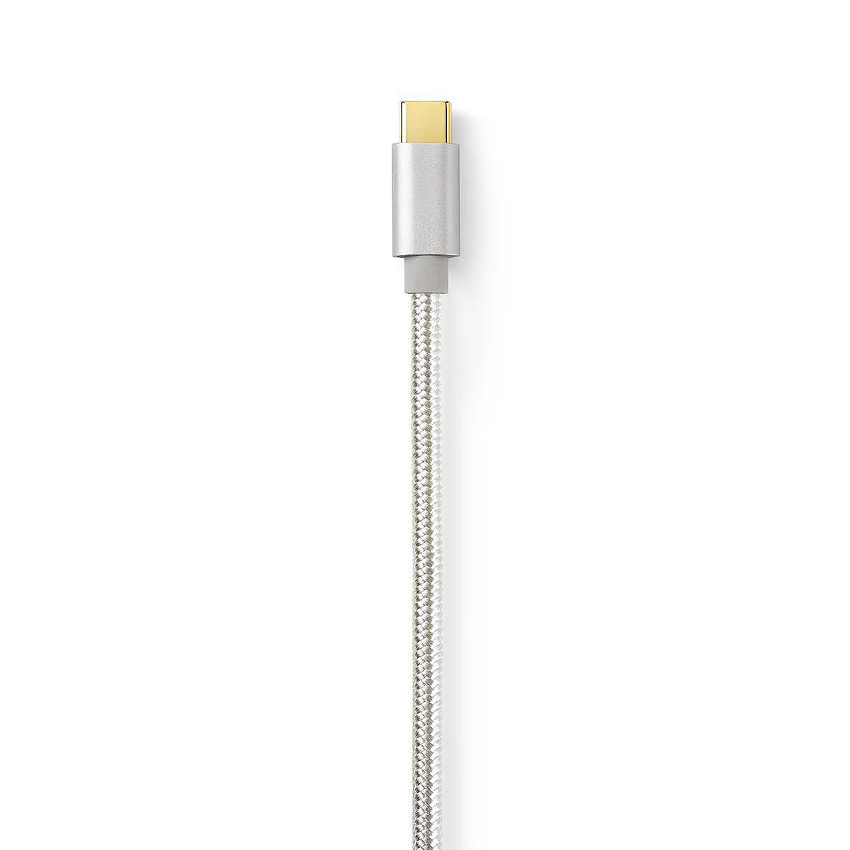 Nedis slitstark USB-A till USB-C kabel, 2m