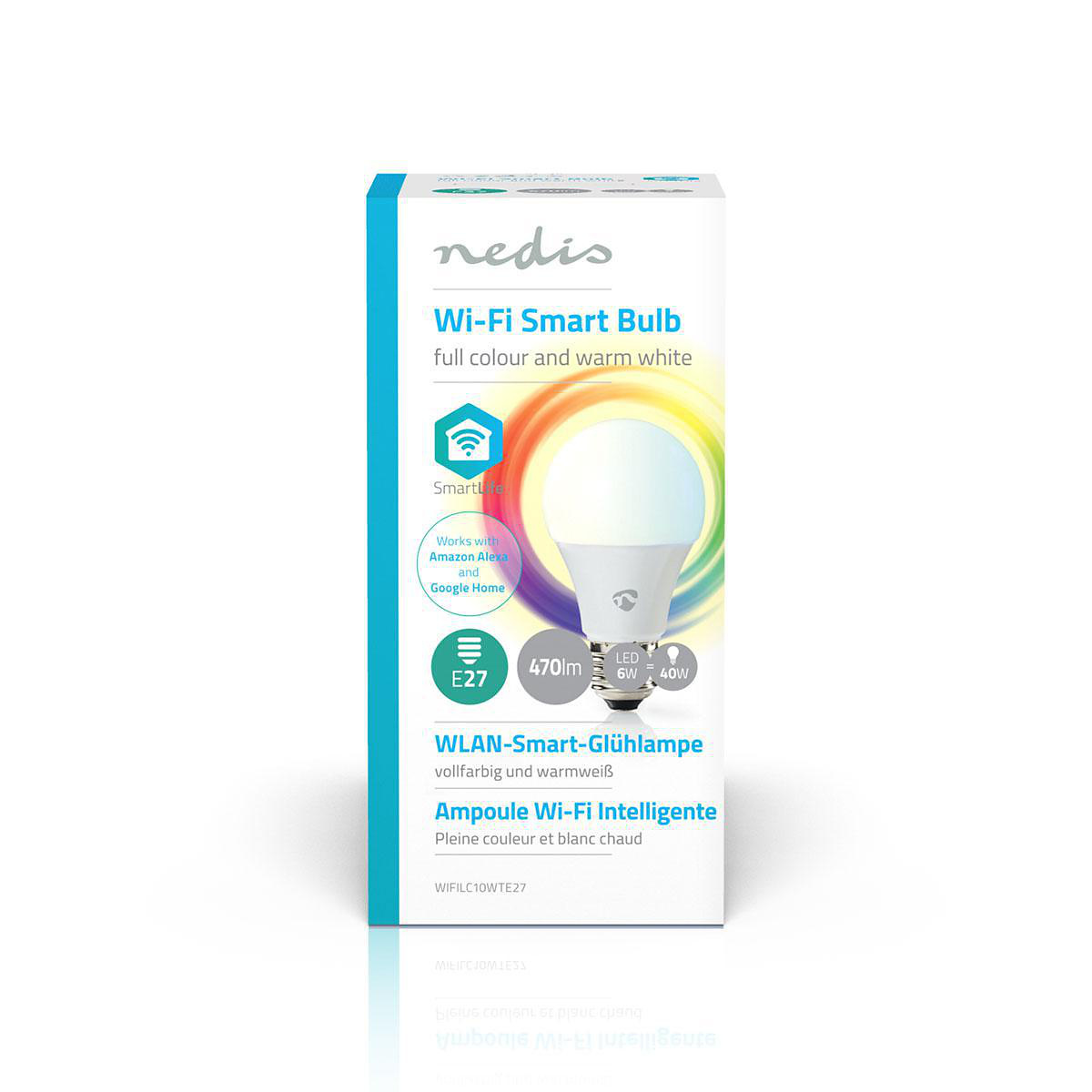 Nedis WiFi Smart LED-lampa E27 - Fullfärg och varmvitt