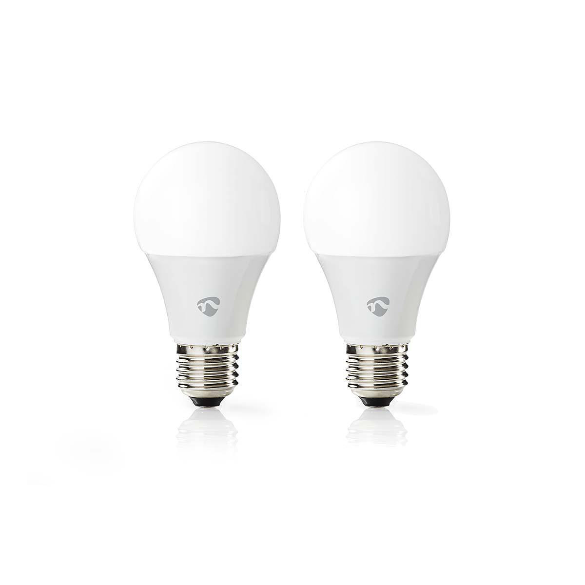 Nedis WiFi Smart LED-lampor E27 - Fullfärg och varmvitt, 2-pack