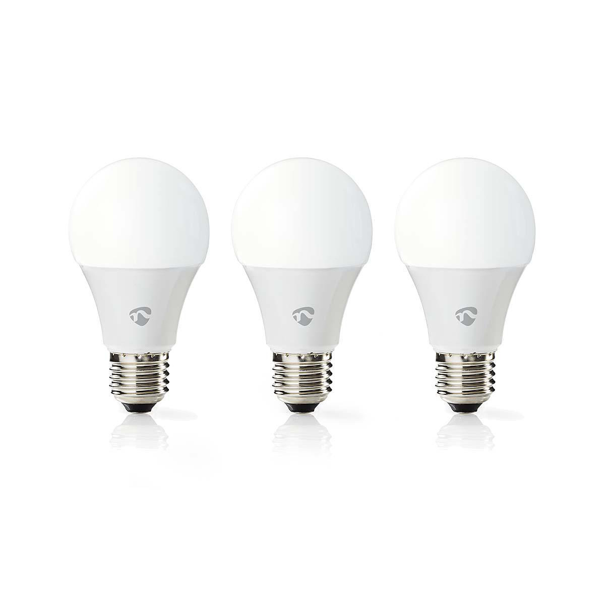 Nedis WiFi Smart LED-lampor E27 - Varmt till kallt vitt, 3-pack
