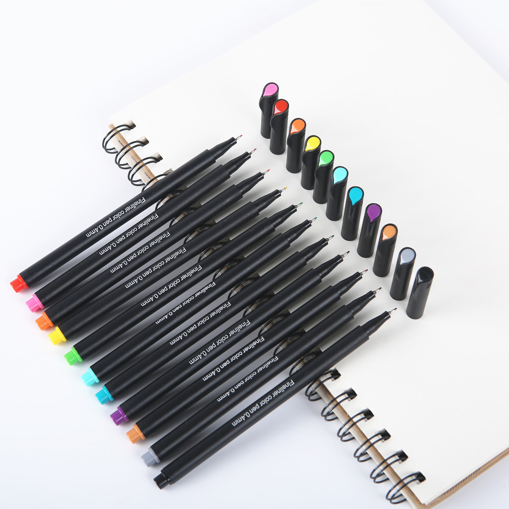 Snabbtorkade färgpennor med tunn spets, 60 färger