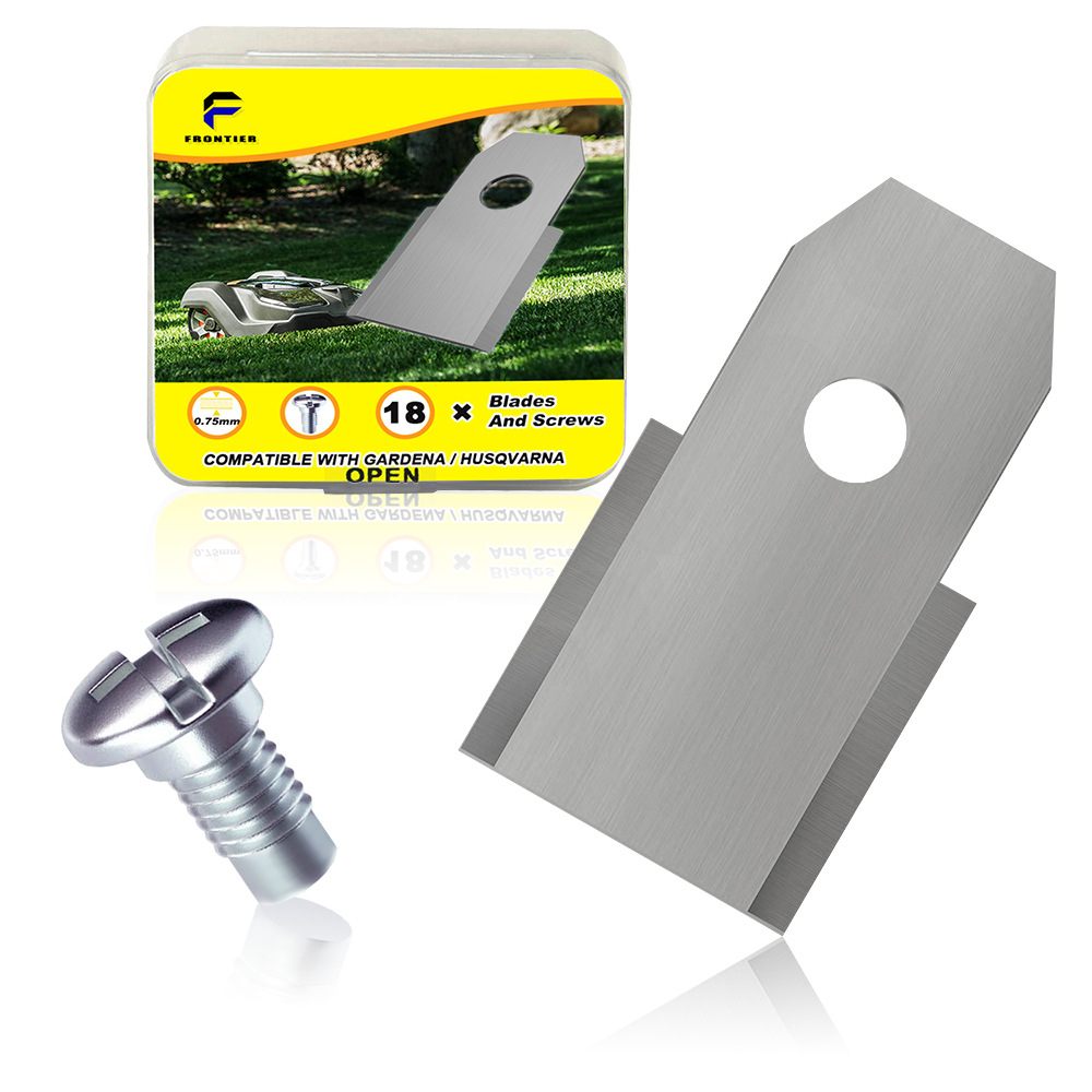 30-pack standardknivar för Husqvarna, Gardena, rostfria