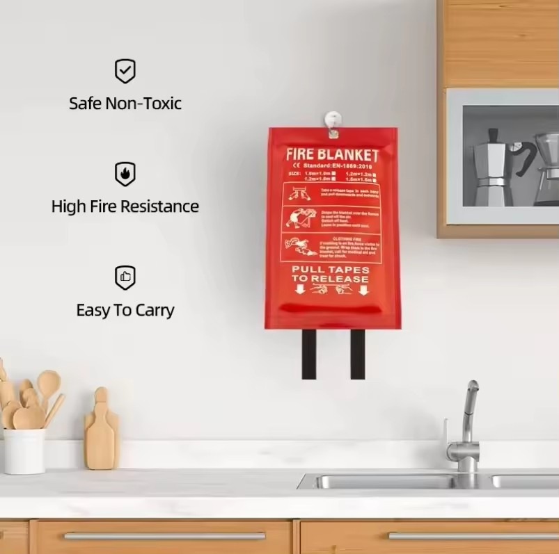 Brandfilt för hem och kök, 1.5x1.5m
