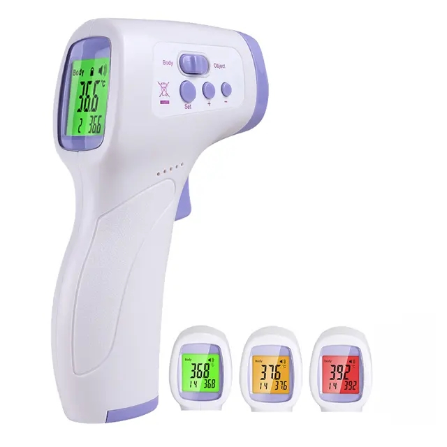 Beröringsfri termometer med färgskiftande LCD-skärm, 32-42-5°C