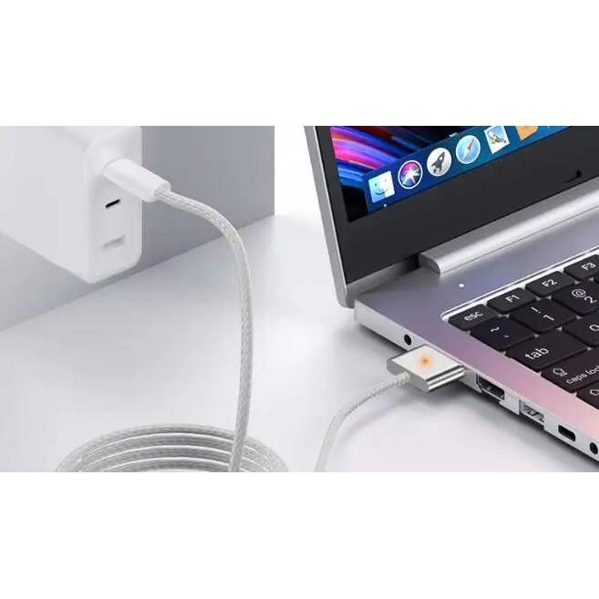 USB-C till Magsafe 3 kabel med LED, 2m