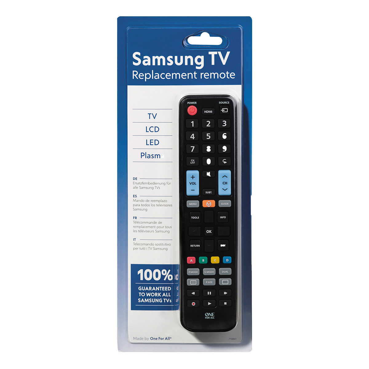 One For All URC 1910 Remote Control Replacement, Samsung