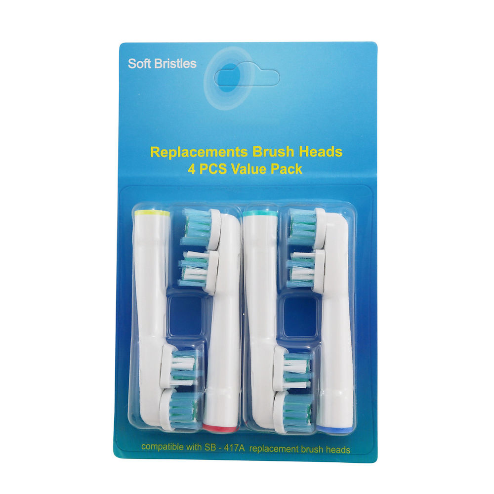 Oral-B kompatibla tandborsthuvuden, dubbel borste, SB-417A, 4-pack