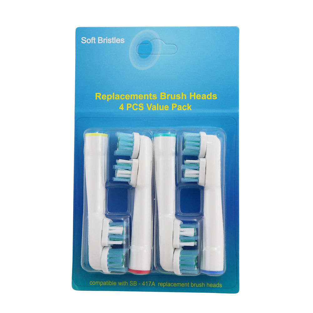 Oral-B kompatibla tandborsthuvuden, dubbel borste, SB-417A, 4-pack