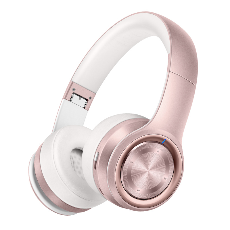 PICUN B26 Trådlösa Over Ear-hörlurar, Bluetooth 5.0, rosa