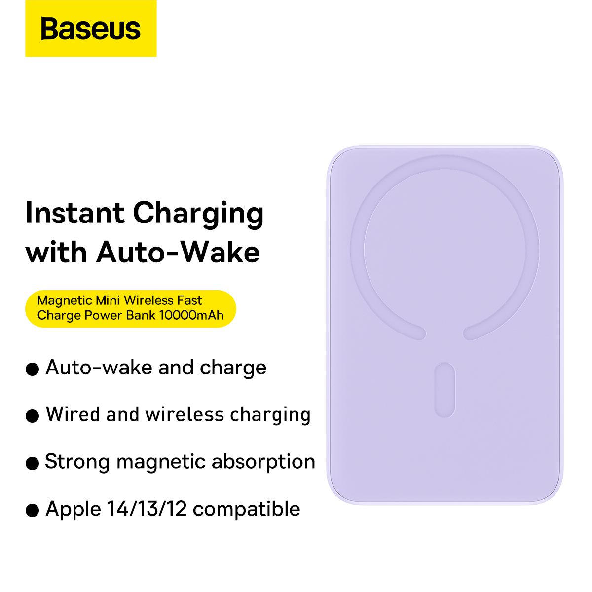 Baseus PPCX070005 magnetisk powerbank med ställ, USB-C, 5800mAh