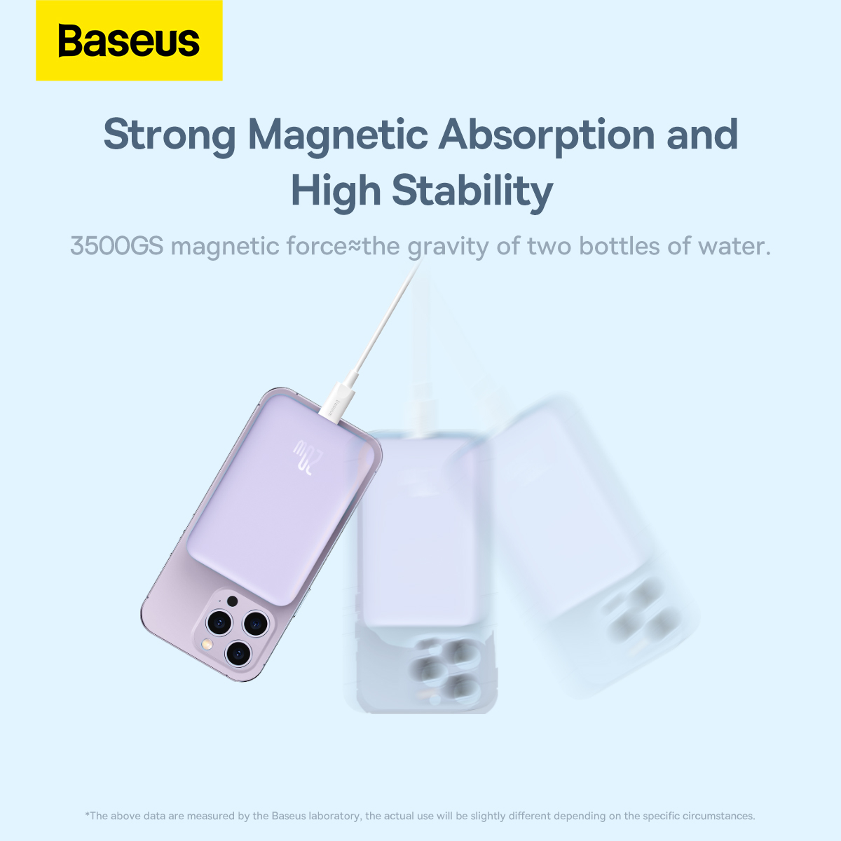 Baseus PPCX070005 magnetisk powerbank med ställ, USB-C, 5800mAh