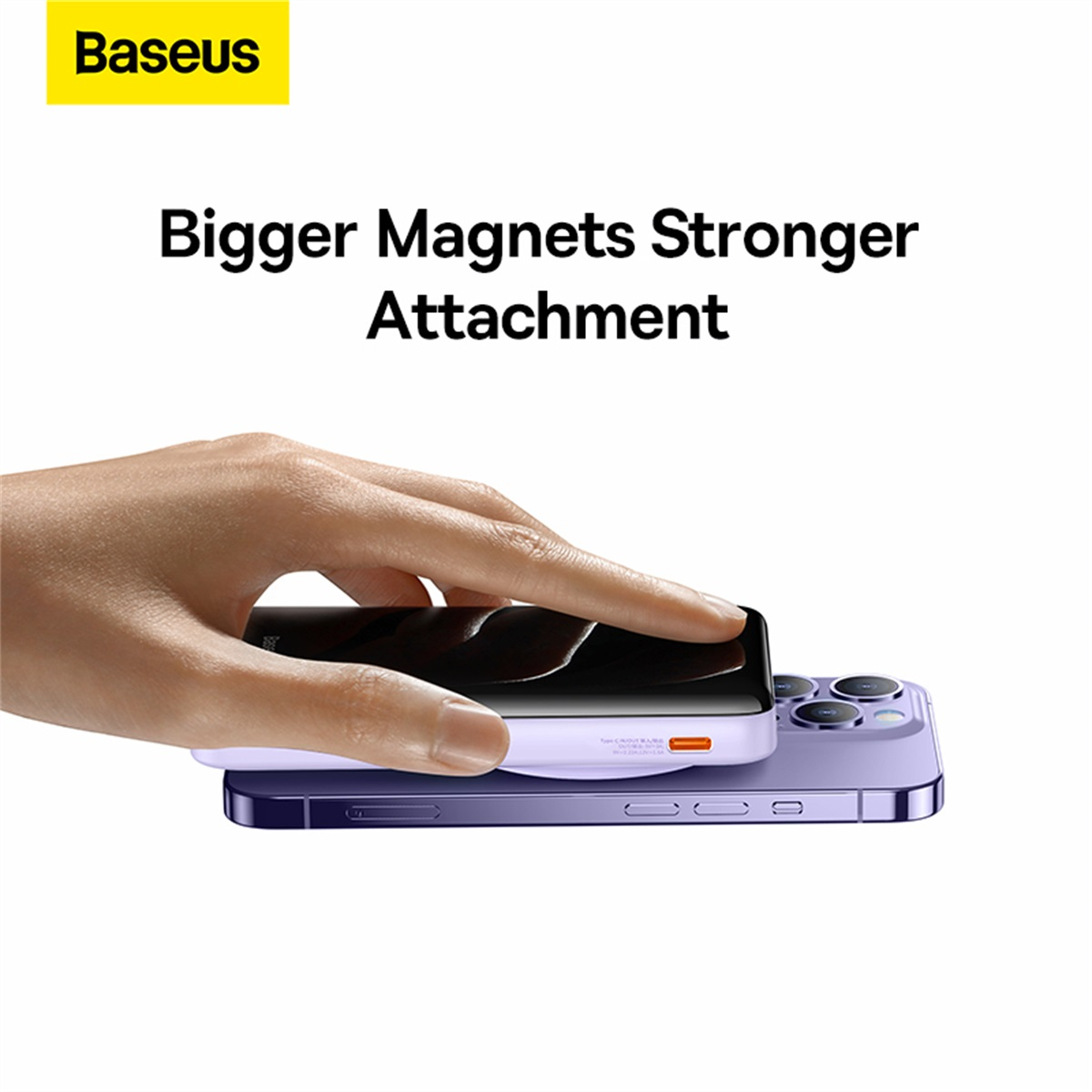 Baseus PPCXZ10 magnetisk powerbank med ställ, 10000mAh