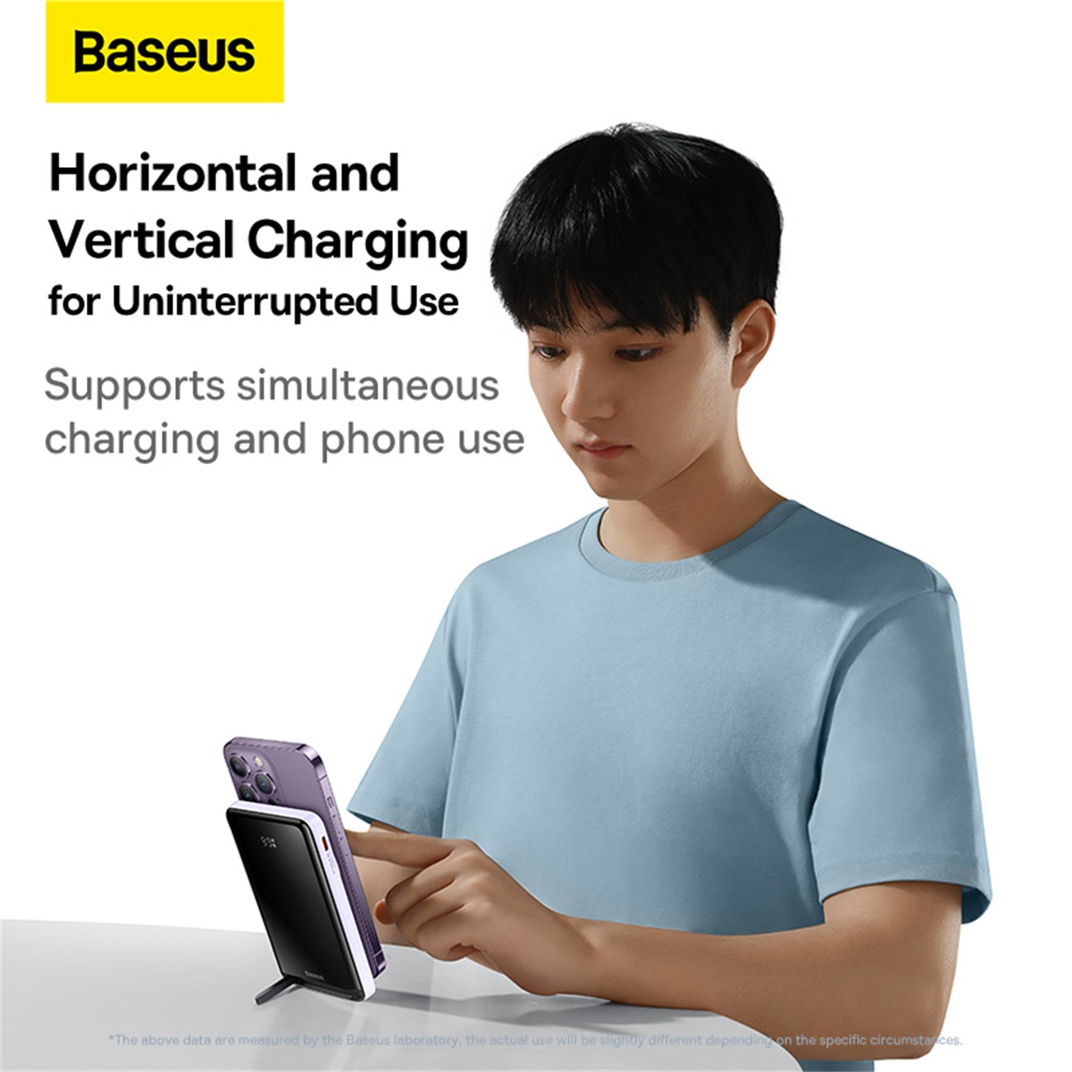 Baseus PPCXZ10 magnetisk powerbank med ställ, 10000mAh